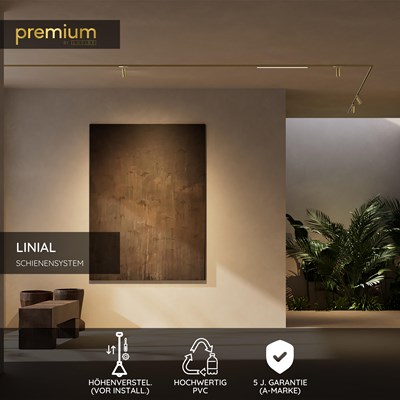 Lucide Premium LINIAL Aufhängeseil - 1-Phasen Stromschiene / Schienensystem  - Smart - 48V Track - Champagne